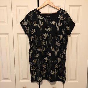 Simka Sol Cactus Big Tee Tunic T-shirt Dress